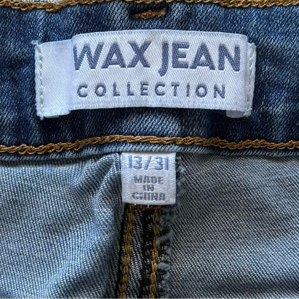 Wax Jean Women's Ripped Skinny Jeans in Blue - Picture 5 of 5